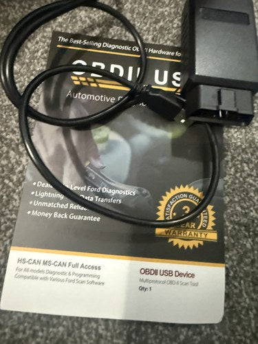 USB OBD-II diagnostic interface — HS-CAN/MS-CAN