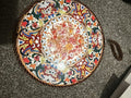 Floral ceramic hanging plaque