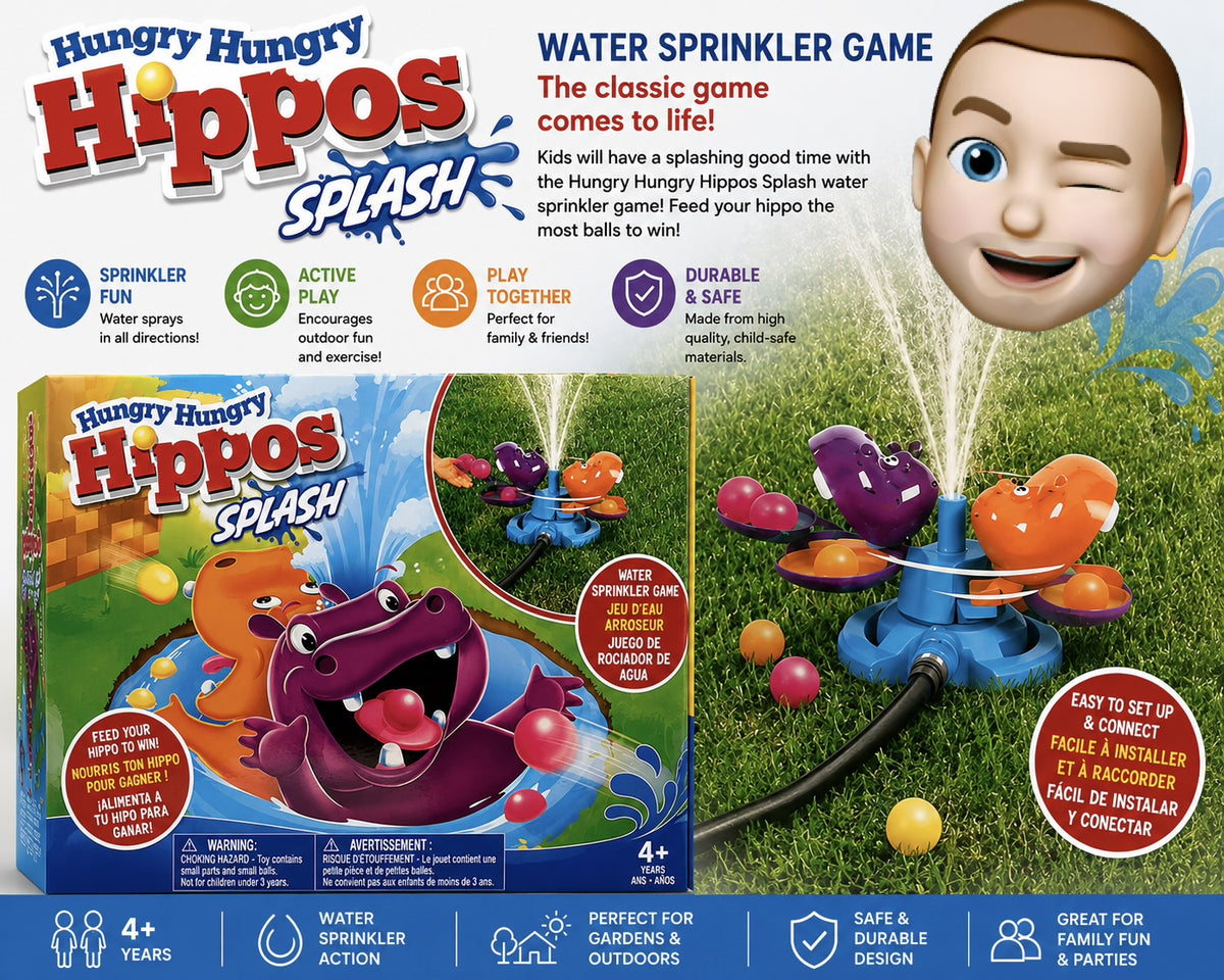 Hungry Hungry Hippos Splash Water Sprinkler Game