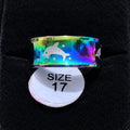Rainbow Dolphin Band stainless steel ring