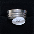 Silver-Tone Multi Groove Band stainless steel ring