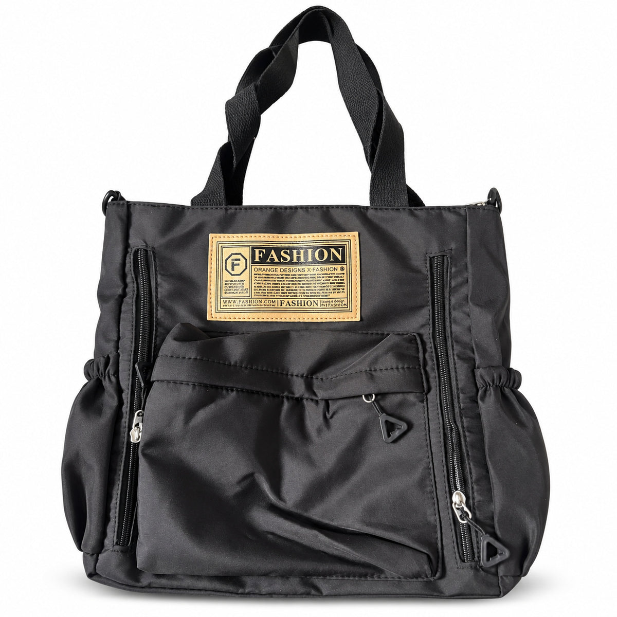 Black Tote Bag with Pockets
