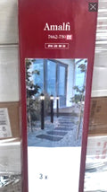 Konstsmide Amalfi 7662-750EE packaging showing three black garden post lights
